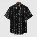 Calligraphic Expression Button-Up Shirts