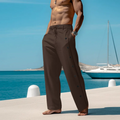 Seaside Manor Linen-Blend Trousers