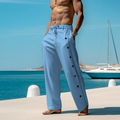 Seaside Manor Linen-Blend Trousers