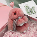 Fluffy Pearl Bunny Keychain