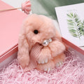 Fluffy Pearl Bunny Keychain