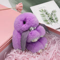 Fluffy Pearl Bunny Keychain