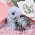 Fluffy Pearl Bunny Keychain