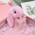Fluffy Pearl Bunny Keychain