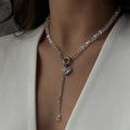 Eclisse Heart Lariat Necklace