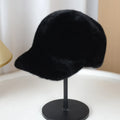 Fluffy Faux-Fur Baseball Hat