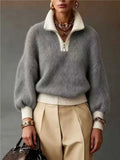 Cloud Knit Half-Zip Sweater