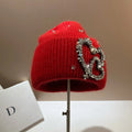 Rhinestone Heart Knit Beanie