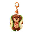 Dachshund Hotdog Plush Keychain