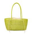 Market Grid Woven Shoulder Tote