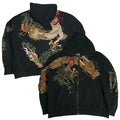Kurohana Ryū Bloom Embroidered Zip Hoodie