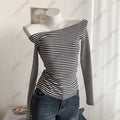 KIRA ROOK STRIPED BOAT‑NECK TOP