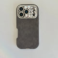 Rhinestone Leopard Suede iPhone Case