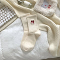Hyde & Fleur Crimson Bow Socks