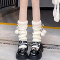 Cozy Pom-Pom Knit Leg Warmers