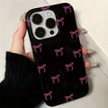Rosette Noir Pink Bow Phone Case