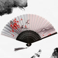 Floral Folding Fan With Tassel