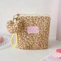 Fuzzy Leopard Pouch