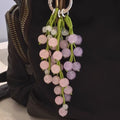Beaded Grape Bag Charm