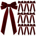 EverRed Velvet Garland Bow Set (10-Pack)