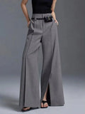Lourve Wide Leg Split Trouser