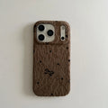 Winter Fluff Patterned Furry iPhone Case