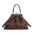 Leopard Kiss-Lock Shoulder Bag