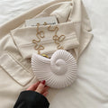 Spiral Gleam Conch Clutch