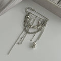 Chain Tassel Safety Pin Brooch