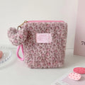 Fuzzy Leopard Pouch