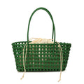 Market Grid Woven Shoulder Tote