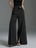 Lourve Wide Leg Split Trouser