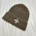 Metal Cross Knit Beanie