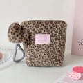Fuzzy Leopard Pouch
