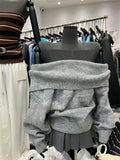 Folded Off-Shoulder Sweater