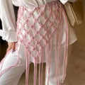 Tamsin Rowe Handwoven Fringe Cover-Up Skirt