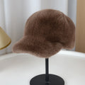 Fluffy Faux-Fur Baseball Hat