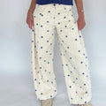 Polka Barrel Denim Pants