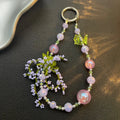 Verdant Bloom Beaded Phone Charm