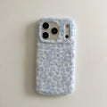 Winter Fluff Patterned Furry iPhone Case