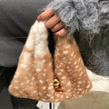 Fawn Muse Tote  Plush Winter Fur Bag