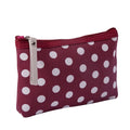 Polka Dot Canvas Makeup Bag