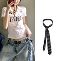Skinny Stripe Tie Belt