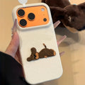 3D Puppy Litchi Phone Case