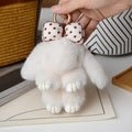Fluffy Bow Bunny Keychain