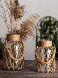Rustic Jute-Wrapped Glass Jars
