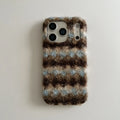 Winter Fluff Patterned Furry iPhone Case