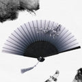 Floral Folding Fan With Tassel