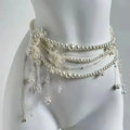 Camellia Pearl Chain Belt