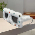Furry Rhinestone Sunglasses
